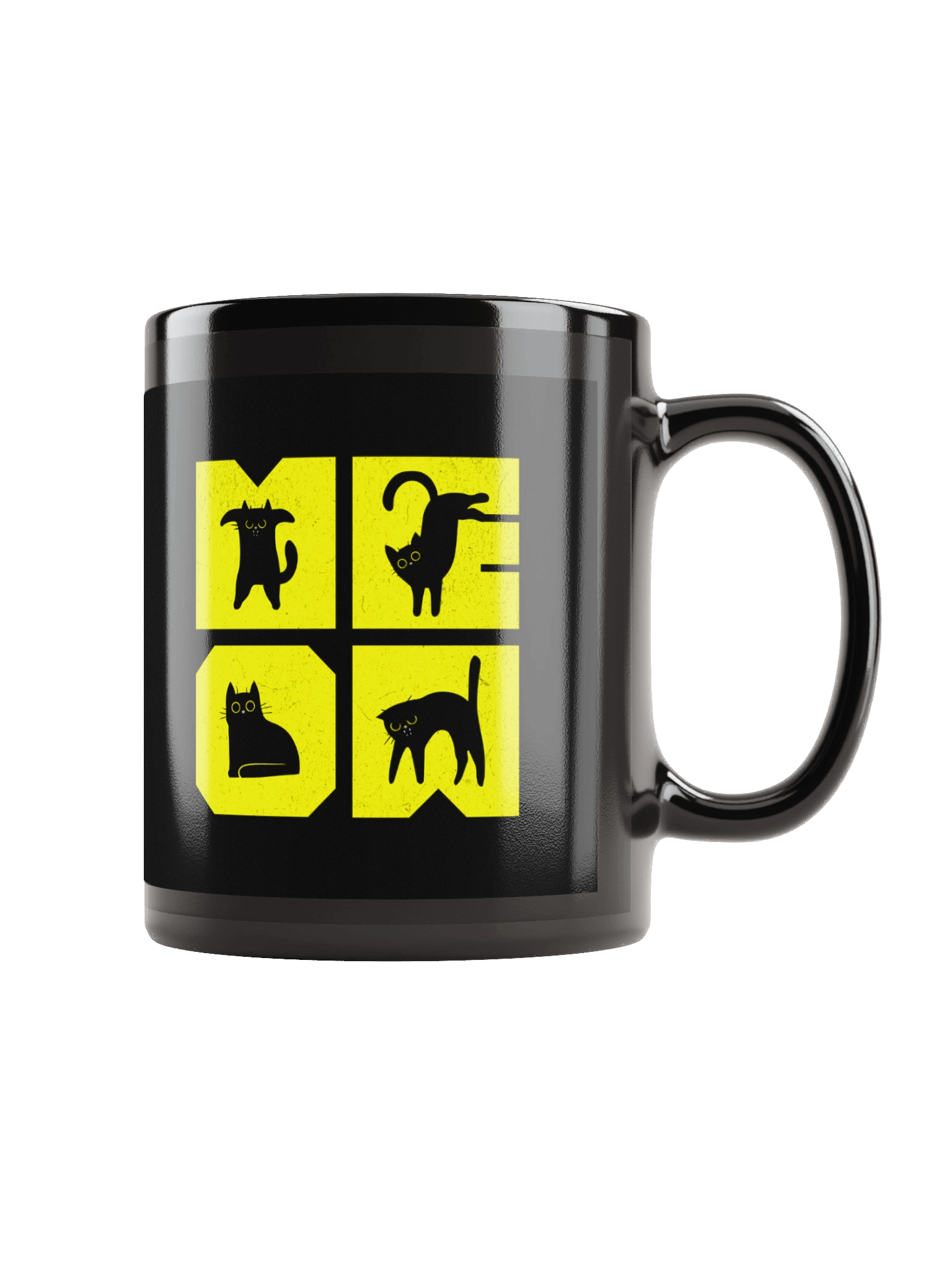 Meow | Black Glossy Mug product image (1)