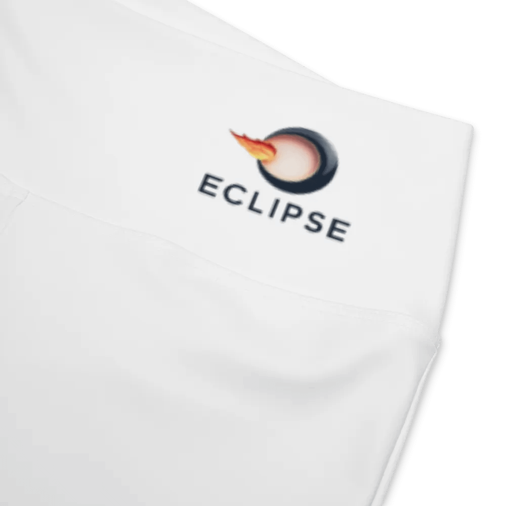 Eclipse Women's High-Waisted Flare Leggings with UPF 50+ and Recycled Fabric - White product image (3)