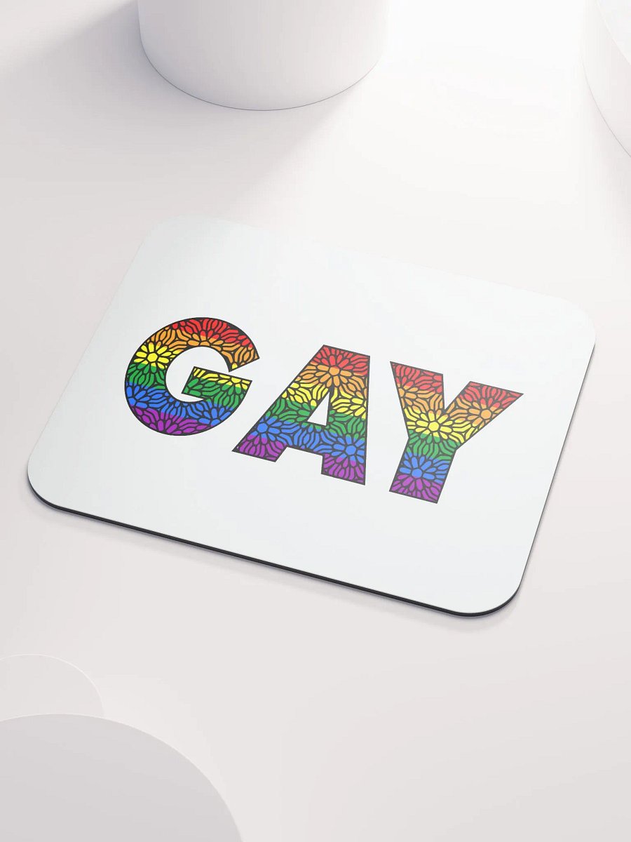 GAY Pride Colors and Flowers Mousepad product image (3)