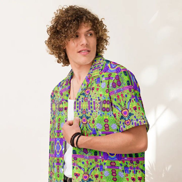 Abstract Doodle Life Unisex Hawaiian Shirt product image (1)