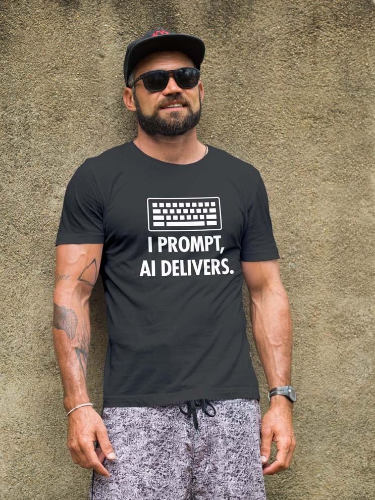 AI T-Shirt : I Prompt, AI Delivers. product image (1)