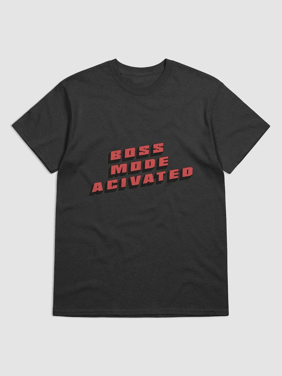 "Boss mode: Activated!" Heavyweight Tee - Black product image (1)