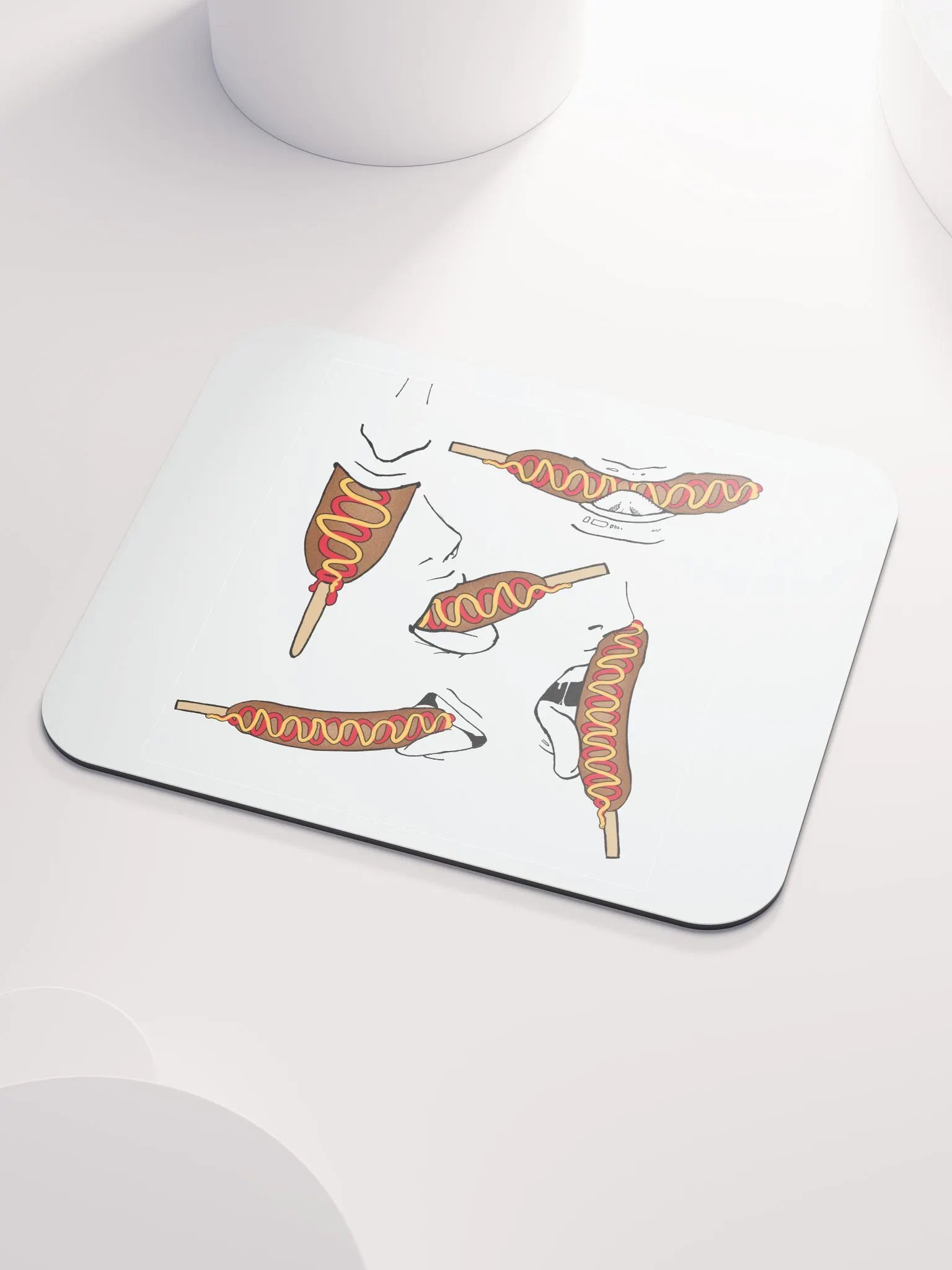 Eating Corn Dog Mouse Pad product image (3)