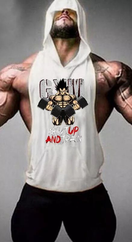 Men's Workout Hooded Tank Tops Bodybuilding Muscle T Shirt Sleeveless Gym Hoodie product image (2)