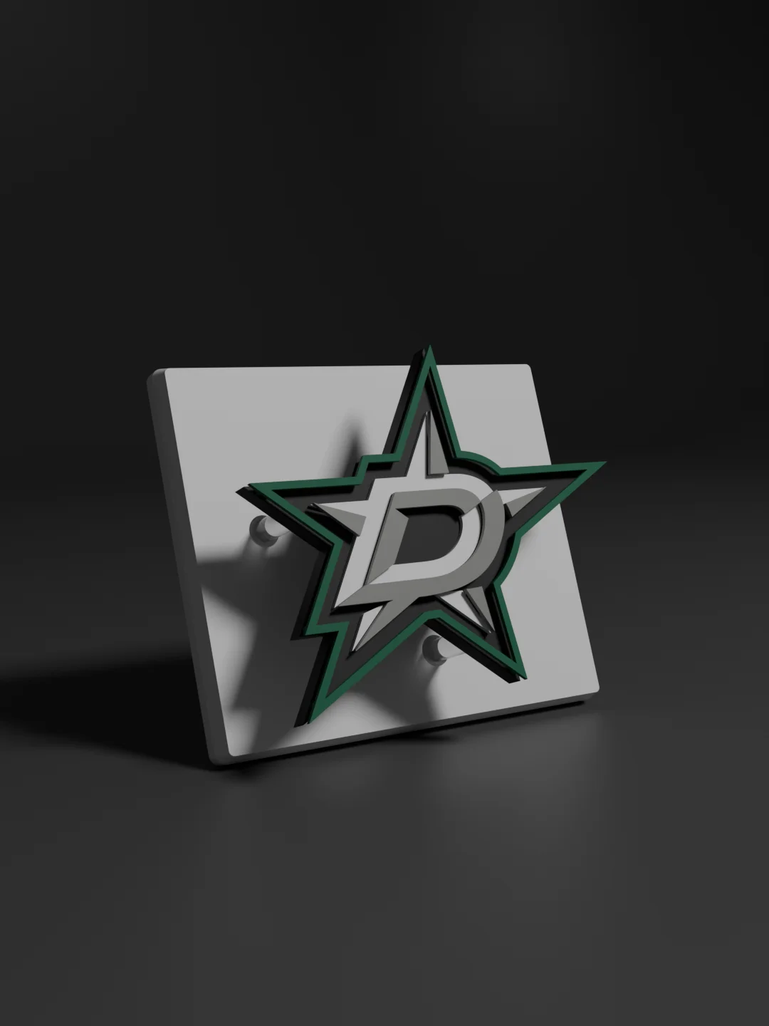 Dallas Stars 3D Printed Floating Logo Sign (Digital File Only) product image (1)