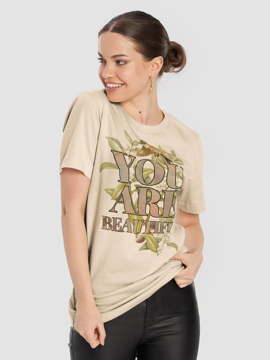Unisex Kinship - You are Beautiful - Love and Joy Message Ngaio Piwakawaka and Bee Warmed Up Tee product image (35)