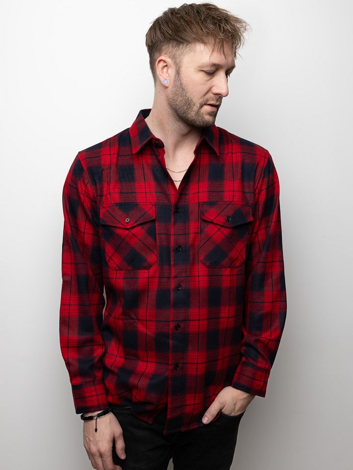 Flannel Button Up - Red/Black product image (2)