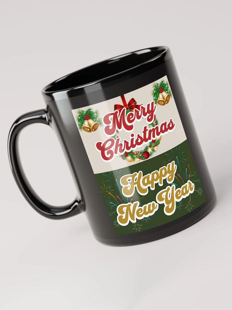 Merry Christmas - Happy New Year Black Mug product image (6)
