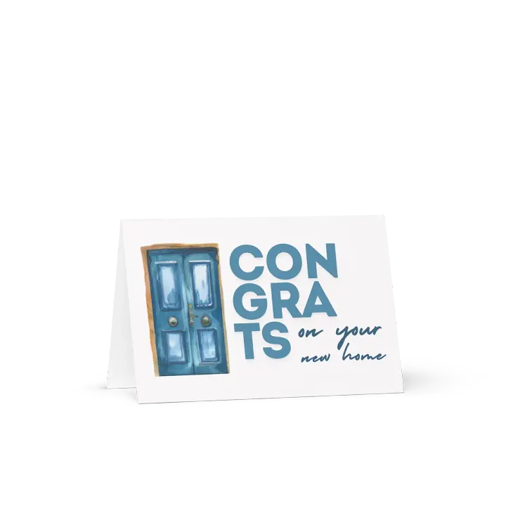 Blue Front Door Moving House Greeting Card product image (2)