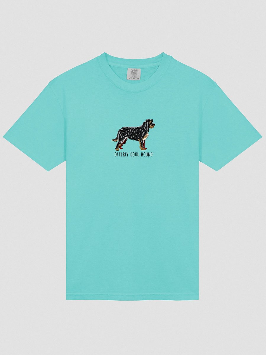Otterly Cool Hound T-Shirt(Embroidered) of an Otterhound(Black & Tan) product image (33)