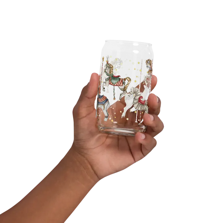 Midnight Circus Carousel Glass Can | 16oz – Unique & Stylish Drinkware product image (2)