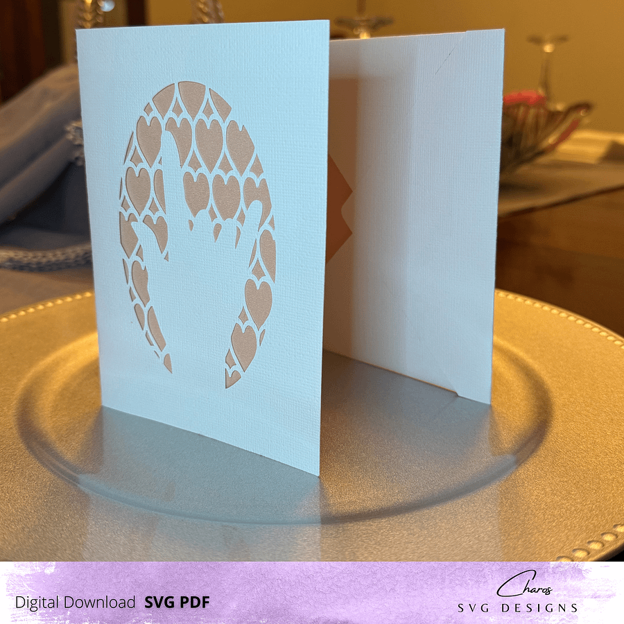 ASL 'I Love You' Heart Card & Envelope SVG product image (3)