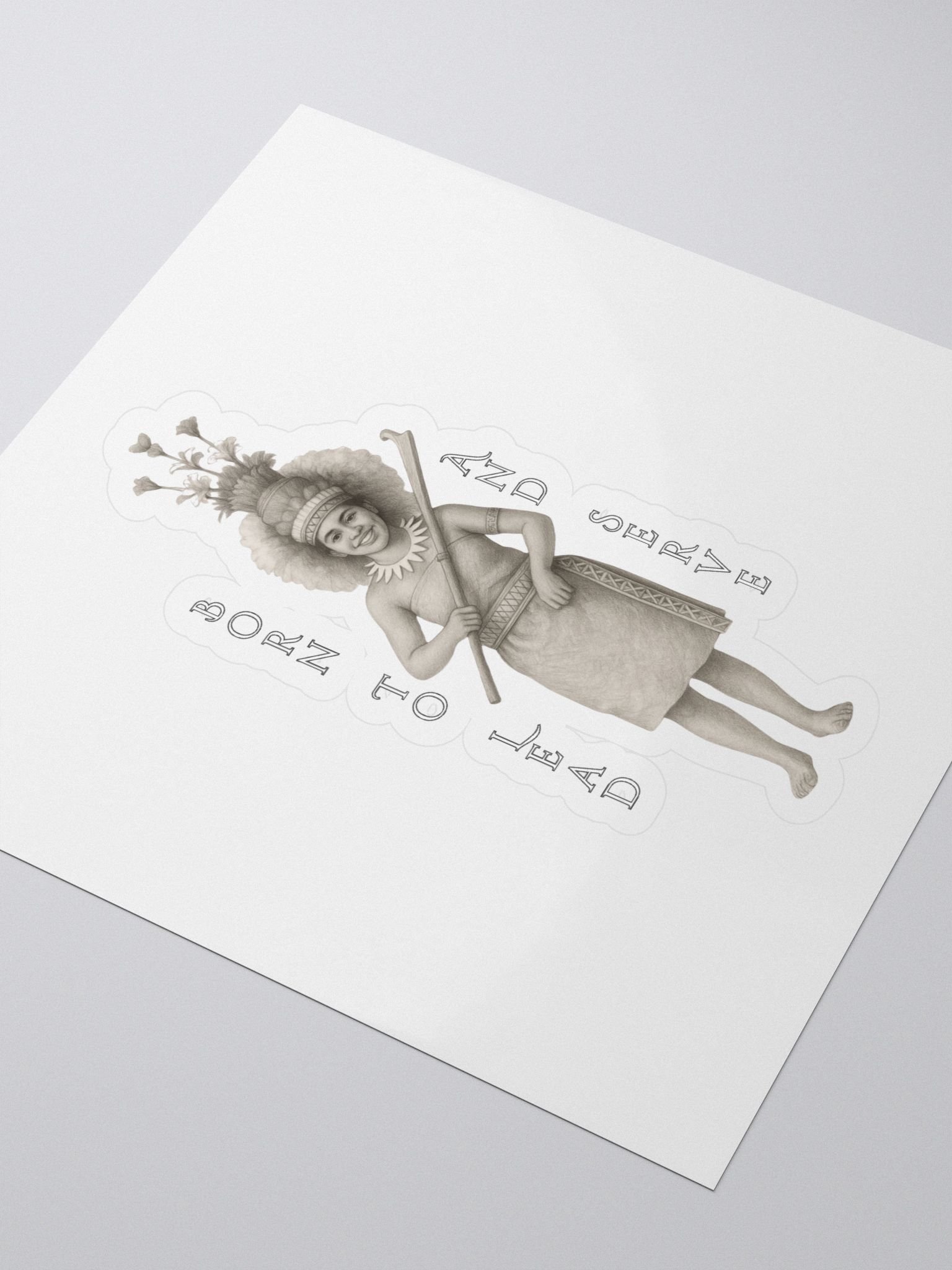 Taupou Samoan Cultural Sticker – Born to Lead and Serve | Polynesian Heritage Art product image (3)