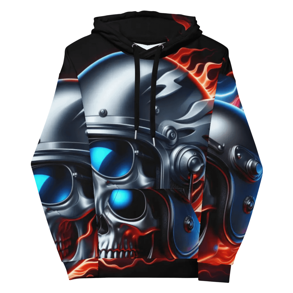 Flaming Skull - Unisex Skull Hoodie #48 product image (12)