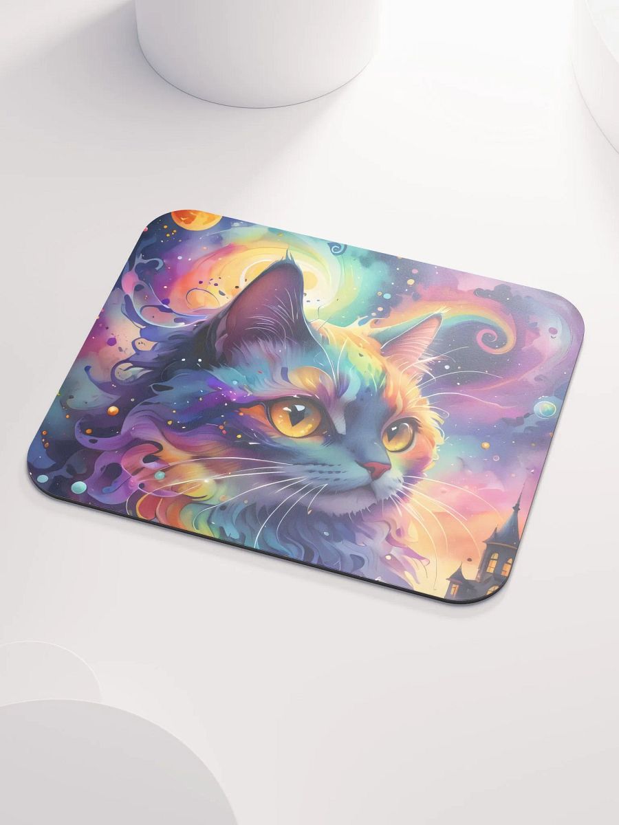Psychedelic Cat Dreams Mouse Pad product image (4)