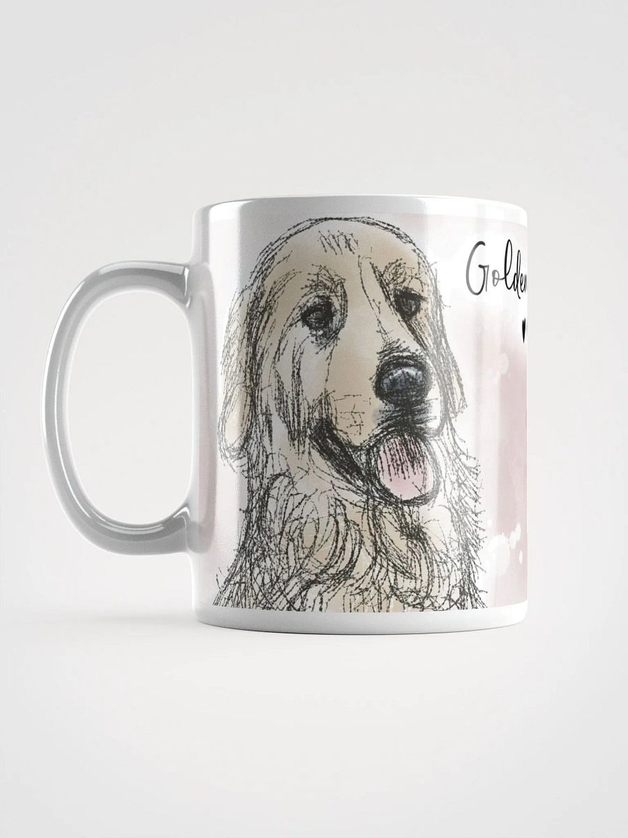 Golden Retriever Sketches White Glossy Mug product image (18)