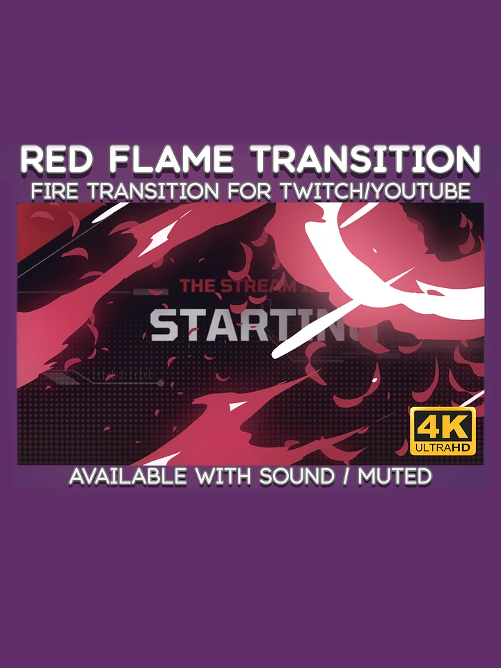 Red Fire Video Transition - Cartoon Fire Transition for Twitch Stream and YouTube Video product image (1)
