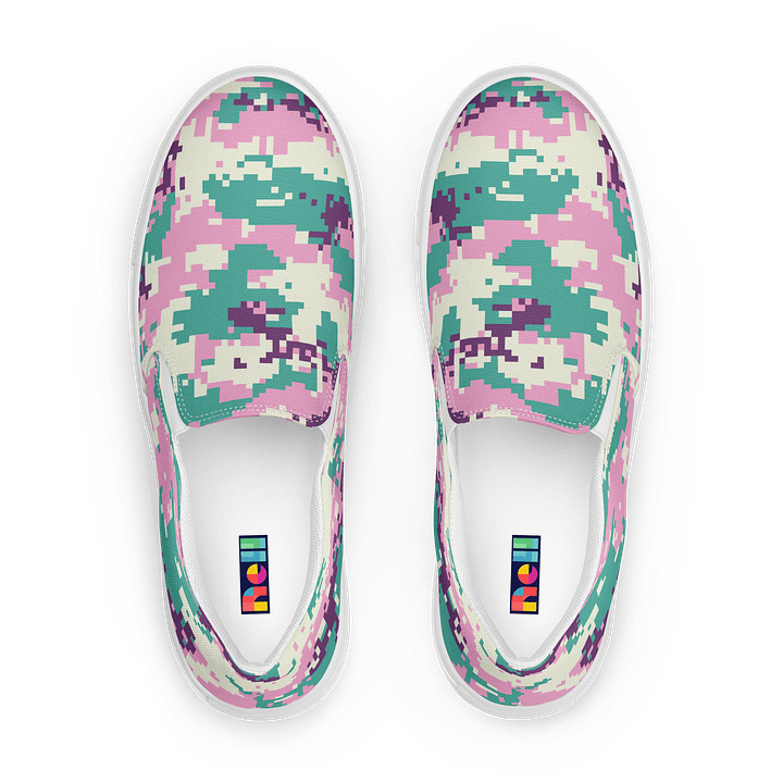 Pixelated Pink Camo Slip-Ons product image (1)