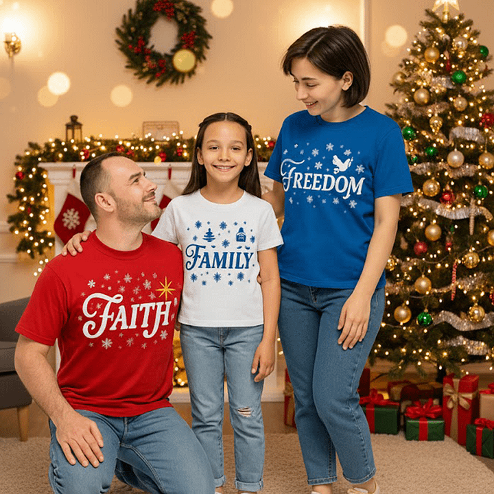 Faith, Family, Freedom Holiday Tees - Youth Set product image (1)