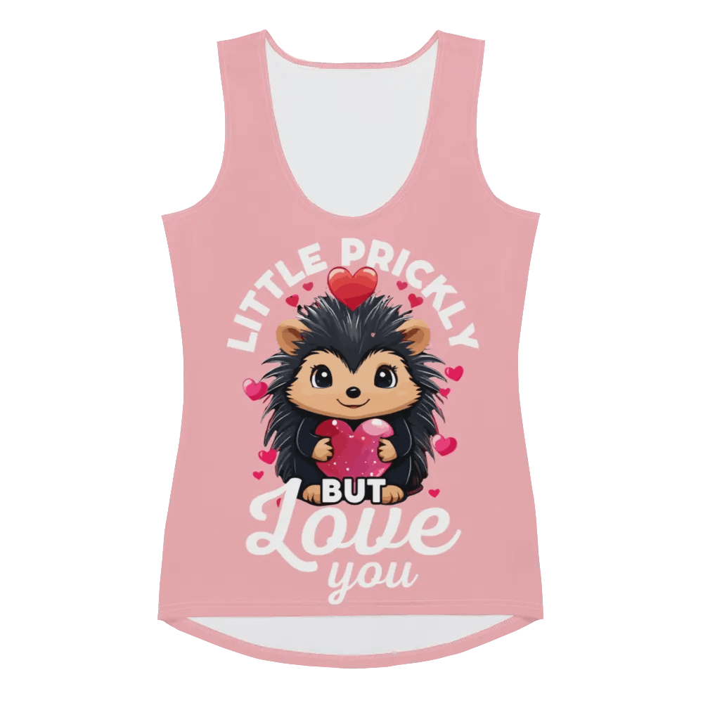 A little prickly but I love you - Cute hedgehog - Tank Top Pink product image (2)