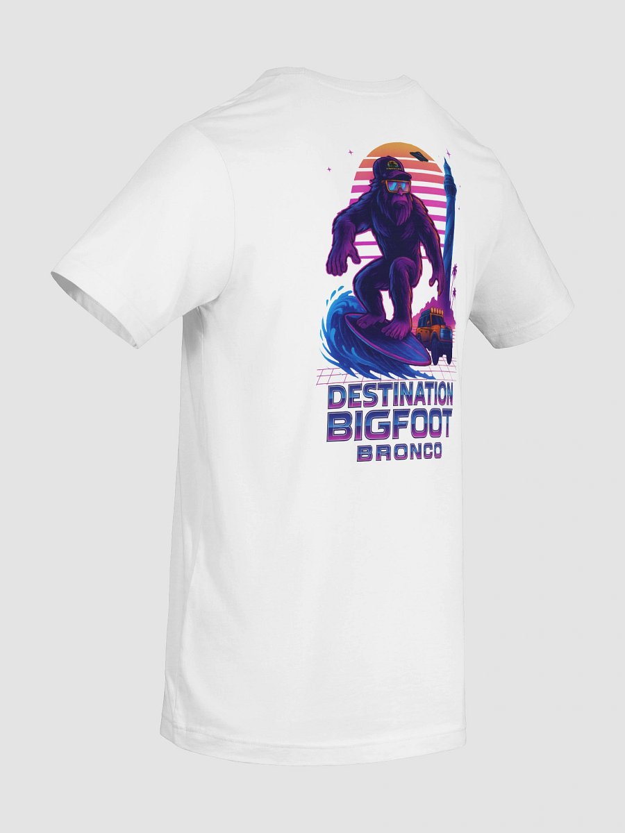 Destination Bigfoot Bronco Synthwave T-Shirt (White) product image (10)