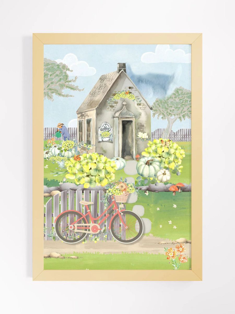 Happy Autumn English Pumpkin Garden Print 1 product image (2)