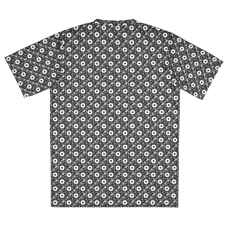 Abstract Black and White Triangles with Squares Unisex V Neck Sports Jersey product image (15)
