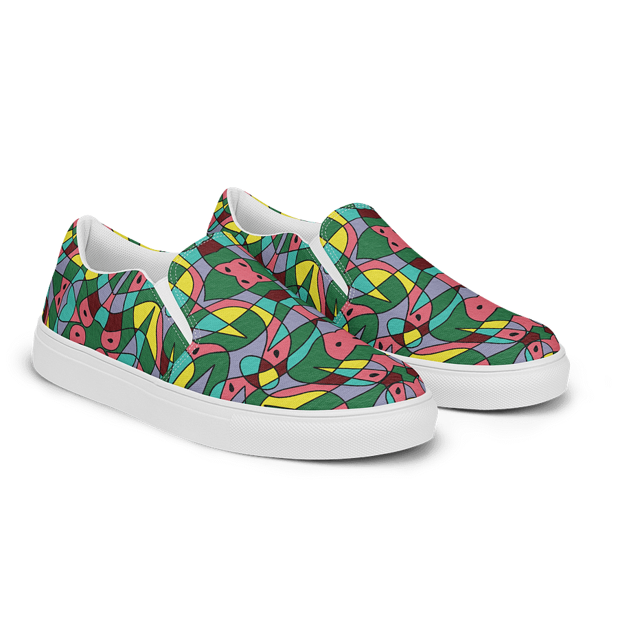 Watermelon Bloom – Women's Slip-On Canvas Shoes product image (2)