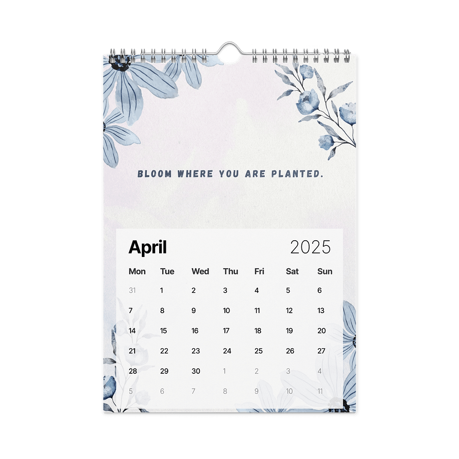FLORAL INSPIRATIONAL QUOTES WALL CALENDAR 2026 product image (1)