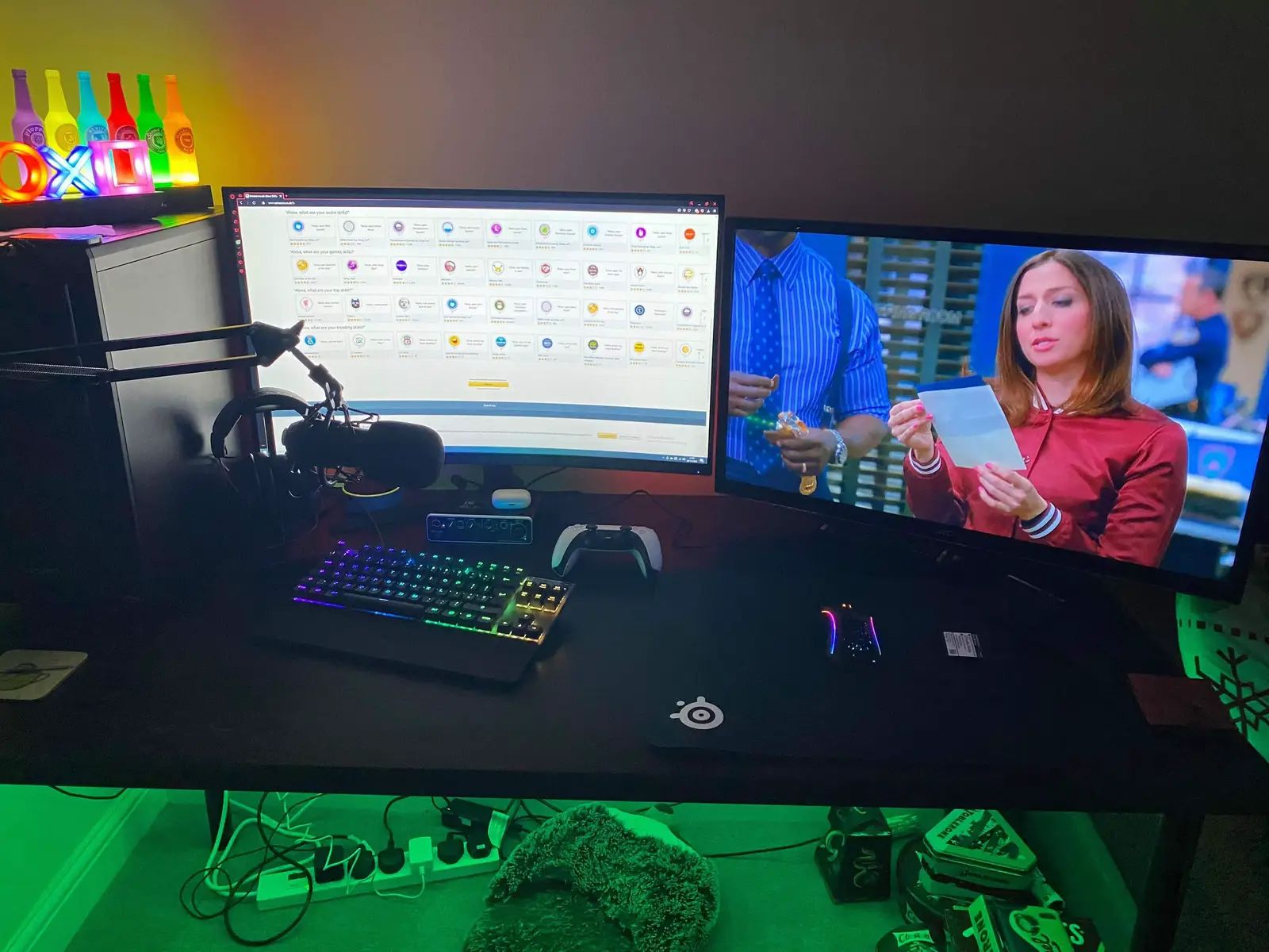 First setup vs newest setup! Dont mind the cables 😅 #pcsetup #pcgamer #streamer 