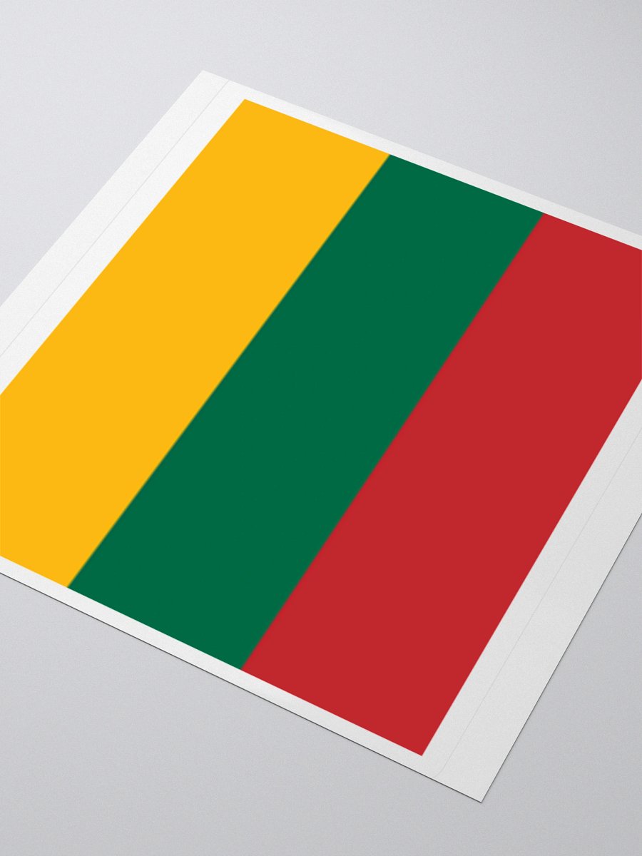 Lithuania Flag Sticker | Yellow Green Red Design | Durable Vinyl | 3 Sizes product image (7)