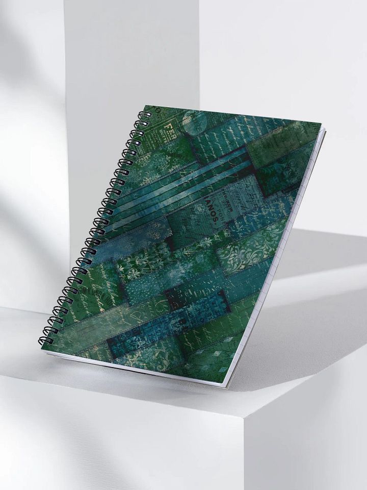 Vintage Deep Green Blue Script Notebook product image (2)