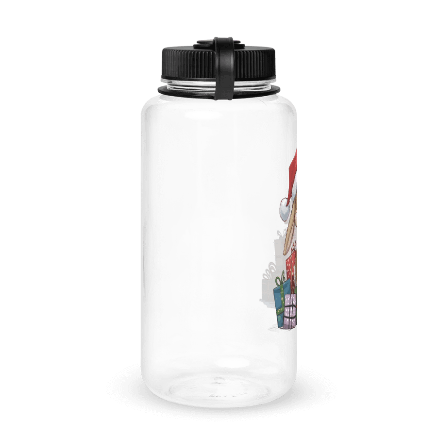 Santa Bunny Wide Mouth Plastic Water Bottle product image (4)