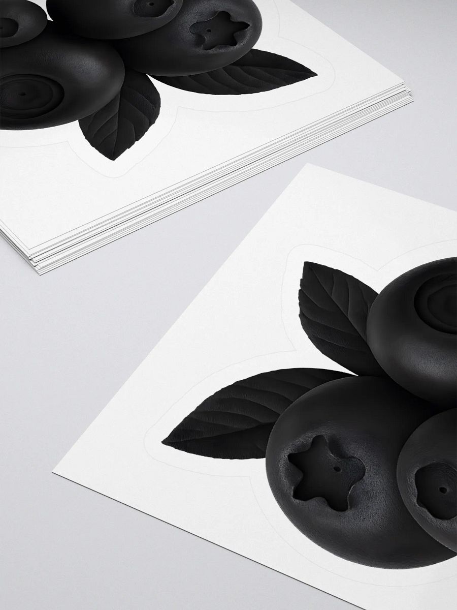 Black Matte Blueberries Sticker product image (4)