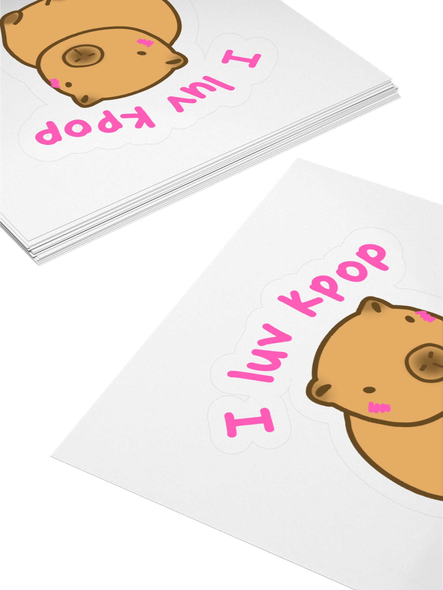 I luv kpop Capybara - Kiss Cut Sticker product image (4)