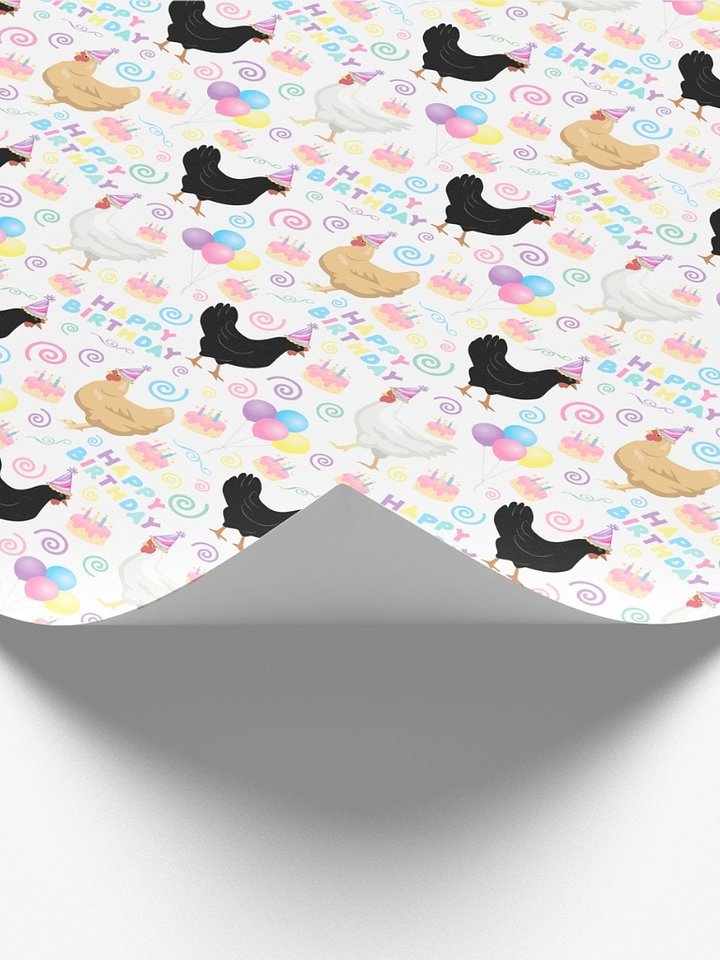Chicken Birthday Wrapping Paper product image (2)