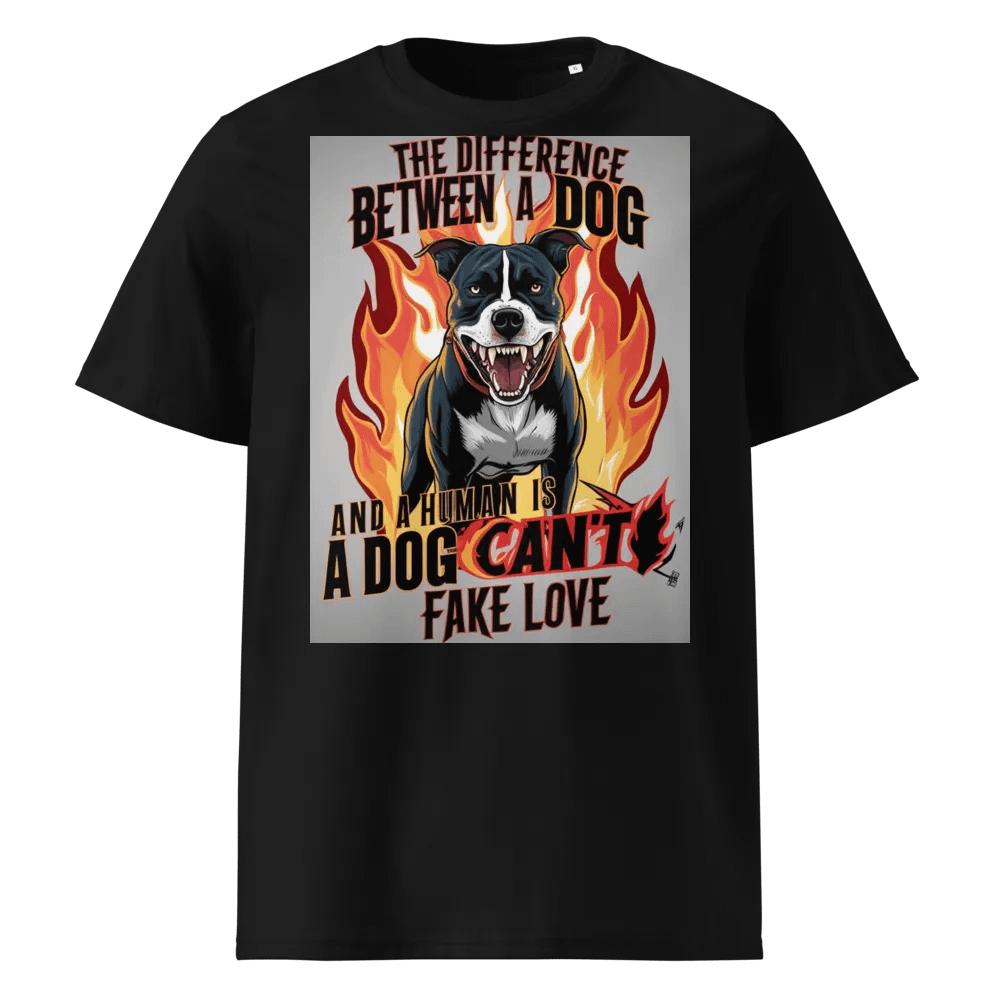 Flaming Love Dog Graphic T-Shirt product image (1)