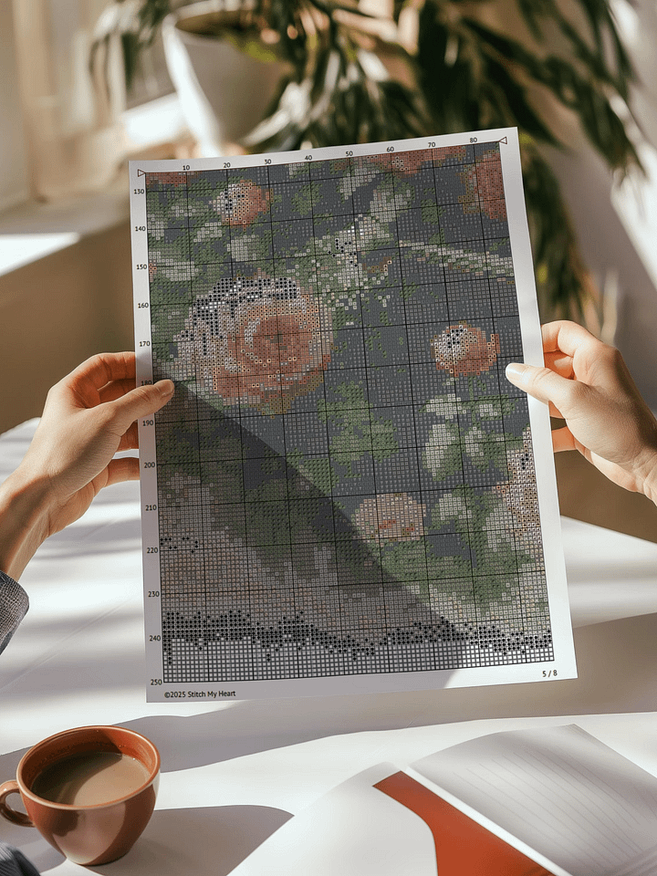 Lady Of The Roses Cross Stitch Pattern product image (2)