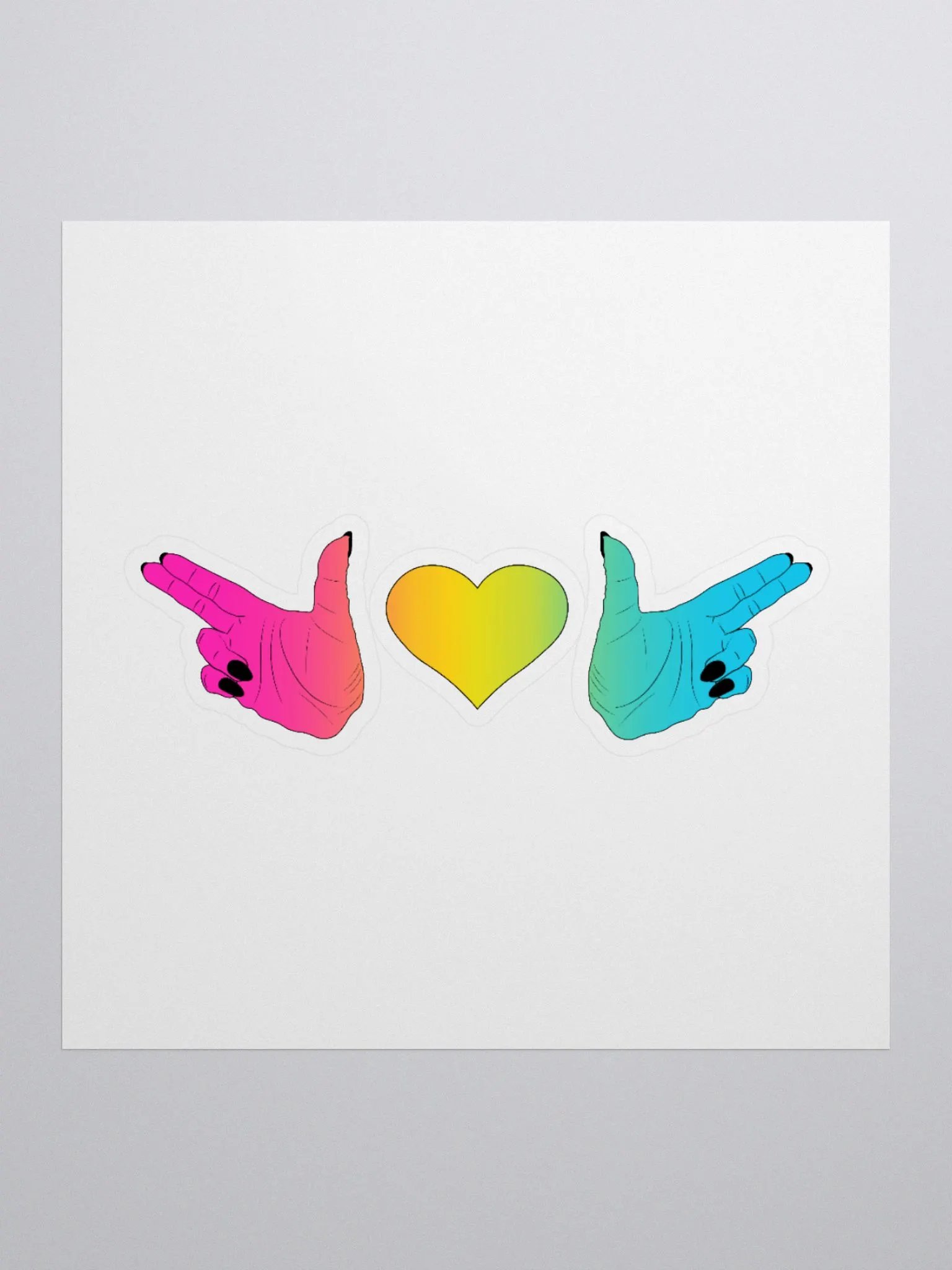 Finger Guns (pan flag) Stiker product image (4)