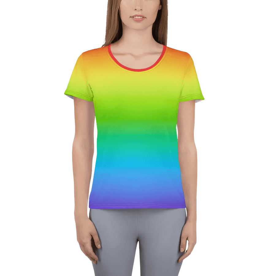 Rainbow Women's Athletic TShirt product image (6)