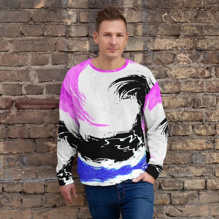 Abstract Colourful Swirling Melting Forest Unisex Sweatshirt product image (5)