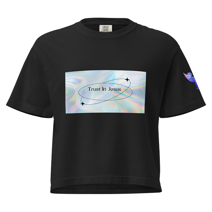 Holographic Trust In Jesus Box Tee (Women's) product image (1)