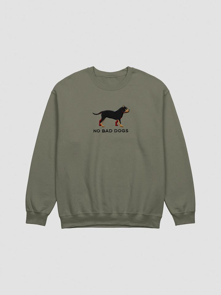 No Bad Dogs Sweatshirt (Embroidered) of an American Bully(Black & Tan) product image (7)