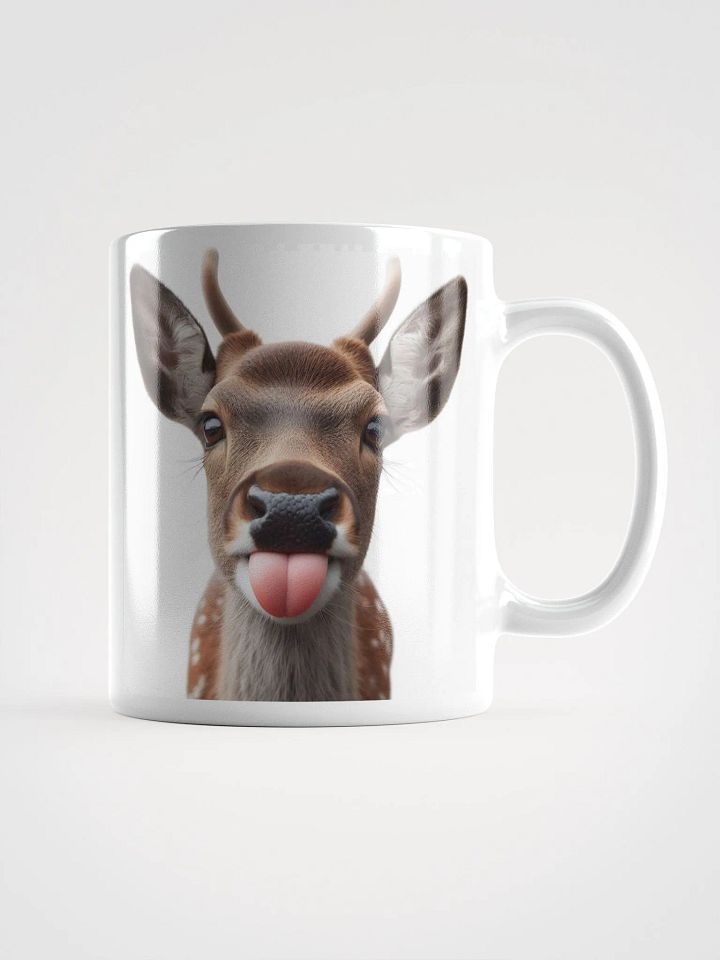 Rude Deer #Humorous Glossy Mug - White product image (1)