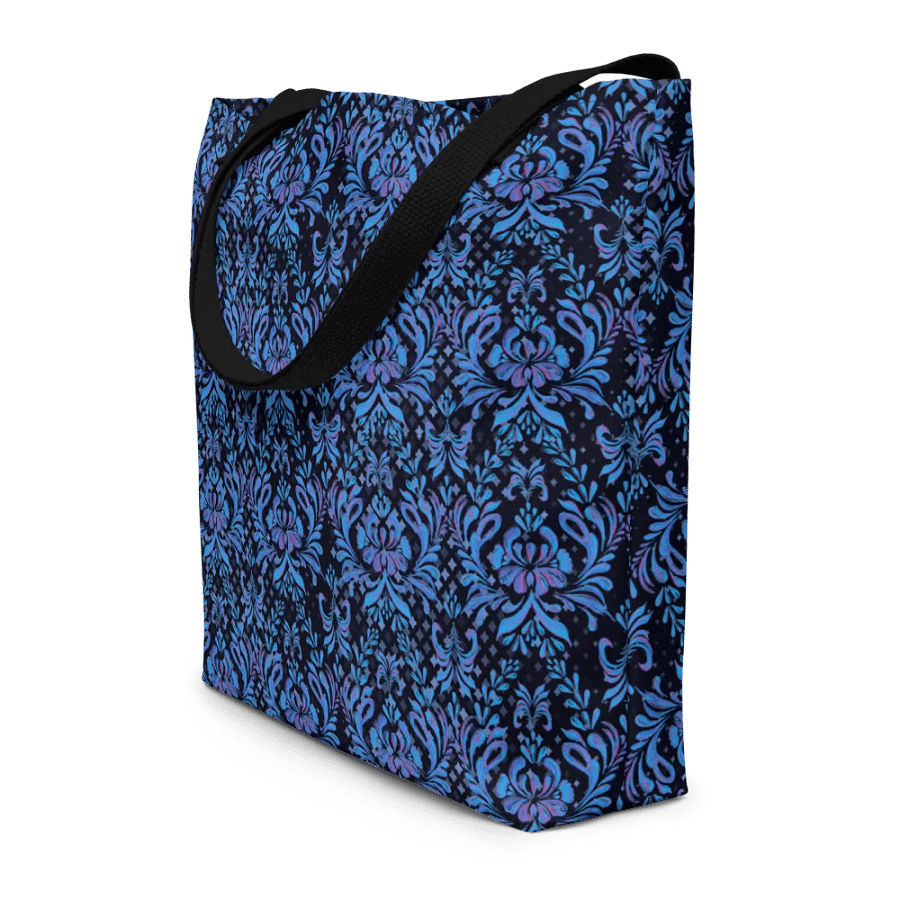 Big printed tote bag with Blue morocan design product image (7)