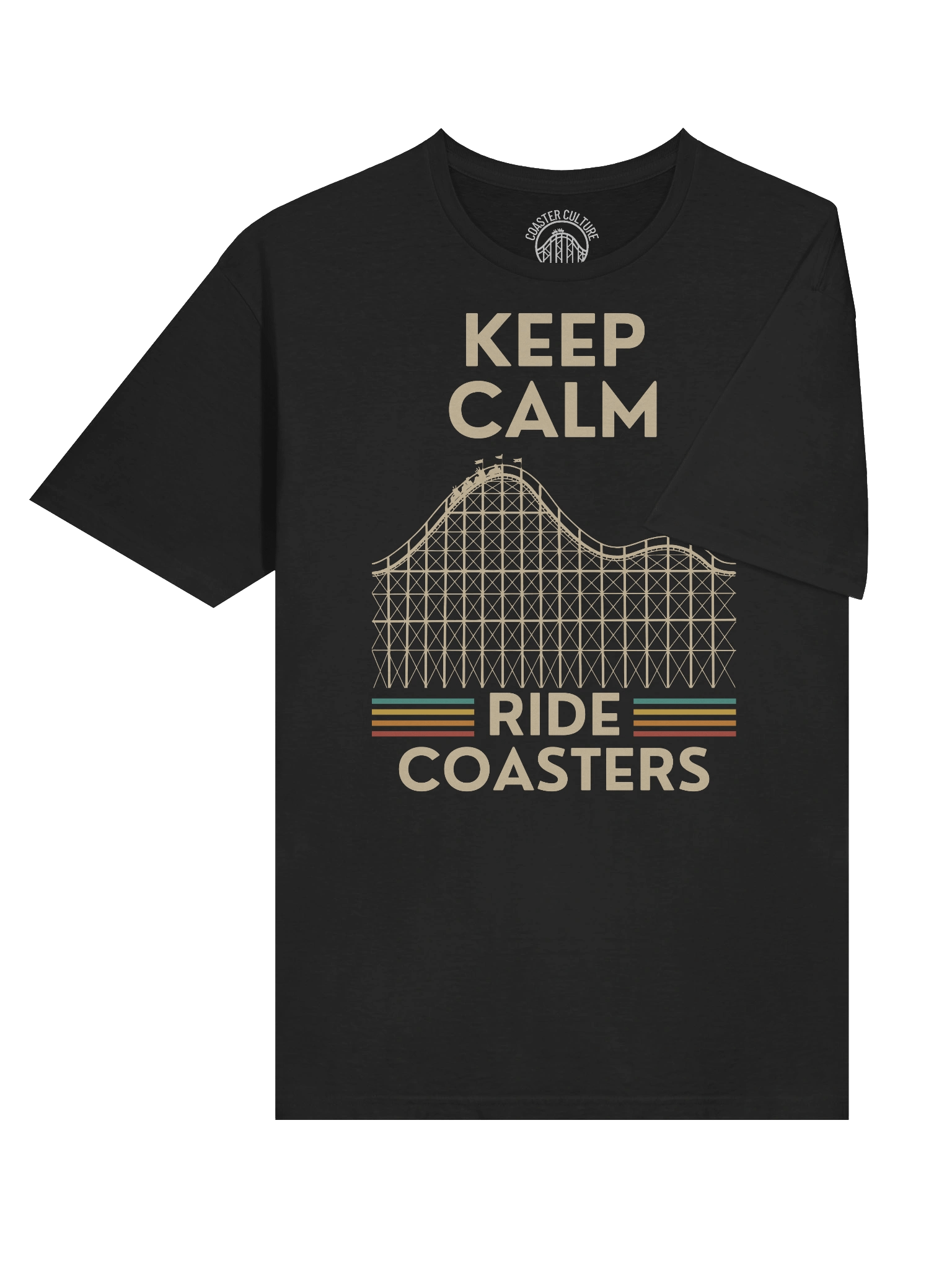 Keep Calm Ride Coasters T-Shirt – Retro Theme Park Fan Tee product image (4)