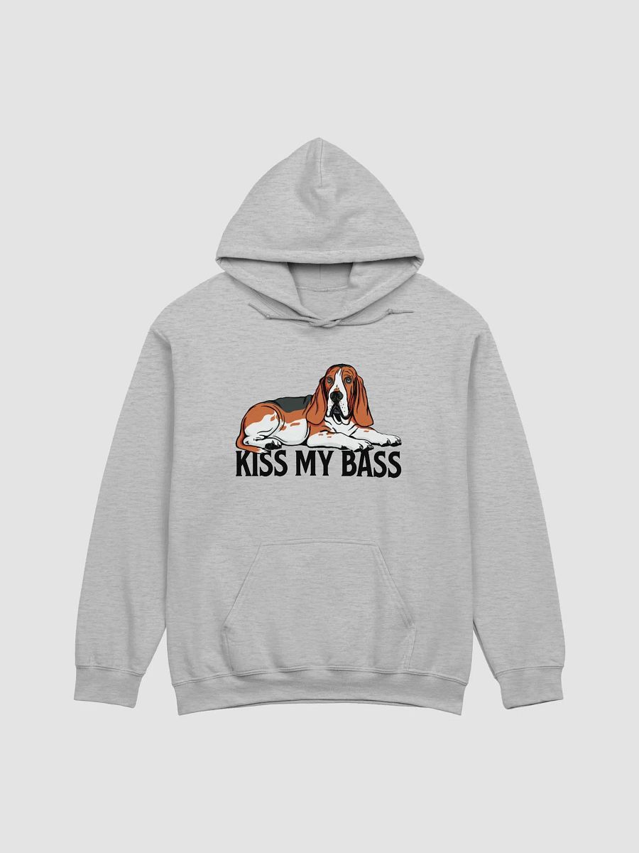 Kiss My Bass Hooded Sweatshirt | Funny Hoodie for Basset Hound(Tricolor) Owners product image (23)