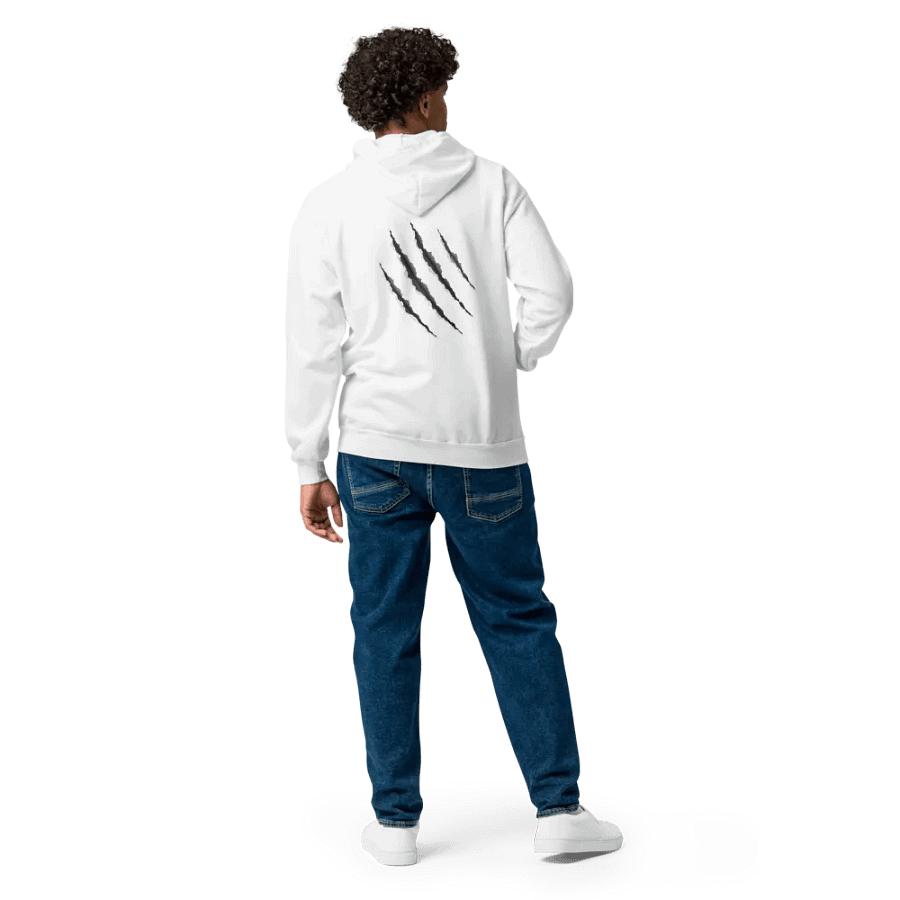 White and Black Zip Up Hoodie product image (8)