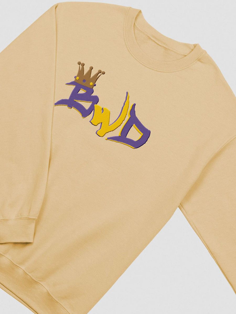 Bad Word Dad Purple and Yellow Stiched Logo Sweatshirt product image (9)