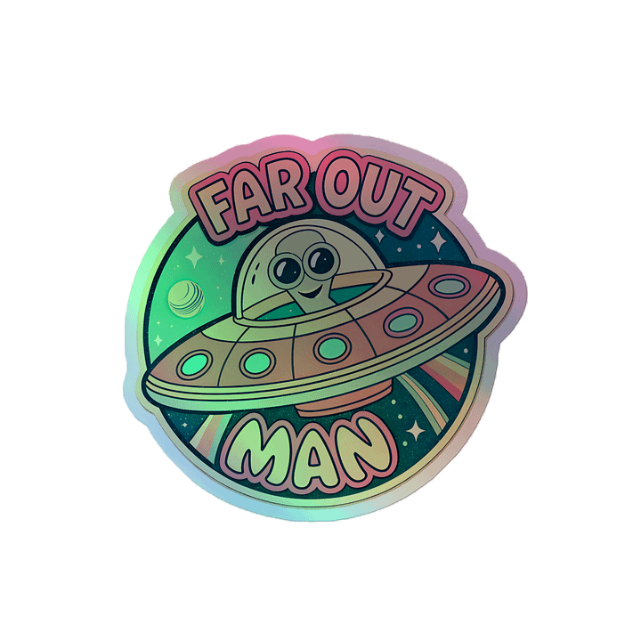 Far Out Man Holographic Sticker Sheet product image (2)
